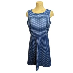 Talbots Blue blue dot Sleeveless Dress Size 12